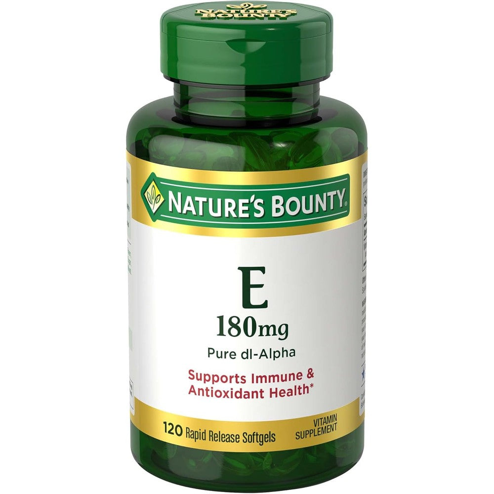 Natures Bounty Vitamin E front view bottle packaging