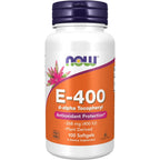NOW Foods Vitamin E 400 IU Softgels front bottle view