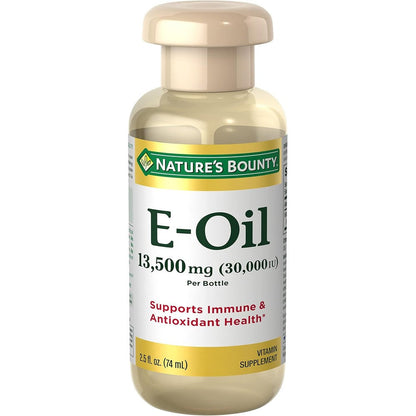 Nature's Bounty Vitamin E Oil 30000 IU liquid supplement bottle front view