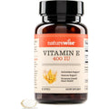 NatureWise Vitamin E 400 IU softgels bottle front view with antioxidant supplement label