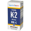 Superior Source Vitamin K2 MK4 500 Mcg Tablets front view supplement bottle packaging