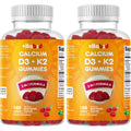 Vitabod vitamin D3 and K2 gummies front view bottle with raspberry flavor highlight