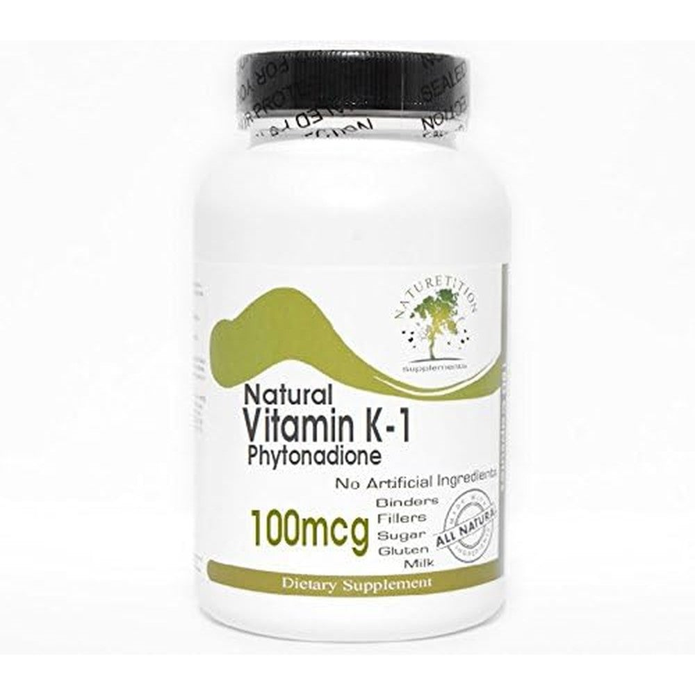 Naturetition Natural Vitamin K1 100mcg dietary supplement bottle front view