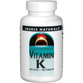 Source Naturals vitamin K1 tablets front view packaging