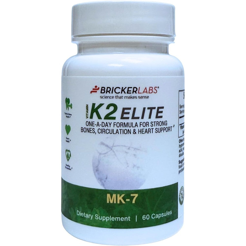 Bricker Labs K2 Elite front view bottle packaging