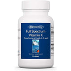 Allergy Research Group Full Spectrum Vitamin K 90 Softgels front product bottle view
