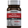 Piping Rock Vitamin K2 MK7 front view of the supplement bottle