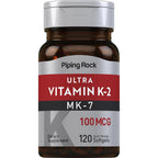 Piping Rock Vitamin K2 MK7 front view of the supplement bottle