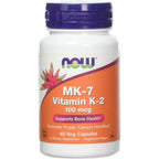 Now Foods MK-7 Vitamin K-2 100 Micrograms supplement bottle front view