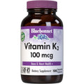 Bluebonnet Vitamin K2 MK-7 100 Micrograms front bottle view supplement packaging