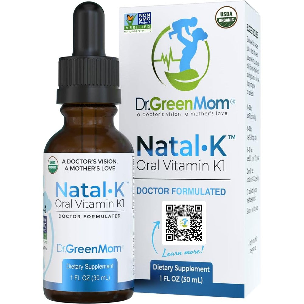 Dr. Green Mom Natal K Oral Vitamin K1 Drops front view bottle