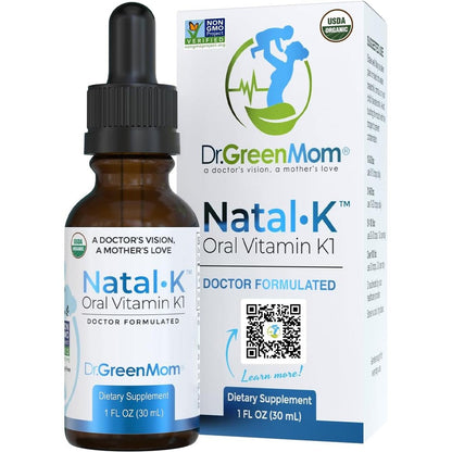 Dr. Green Mom Natal K Oral Vitamin K1 Drops front view bottle
