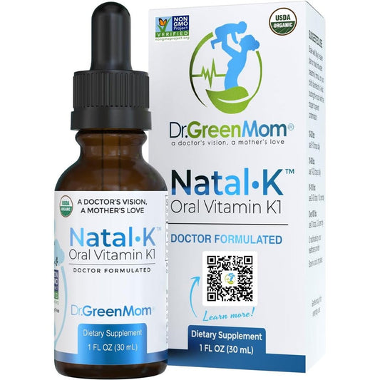 Dr. Green Mom Natal K Oral Vitamin K1 Drops front view bottle