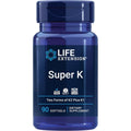 Life Extension Super K advanced vitamin K complex 90 softgels front view bottle
