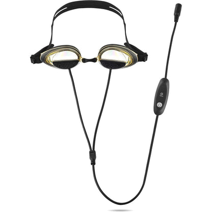 SteamGoggle moist heat treatment device front view for dry eye relief