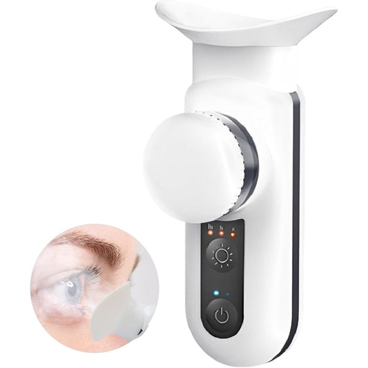 Vowleike Heated USB Nano Eye Moisturizer front view showing off-white portable design.