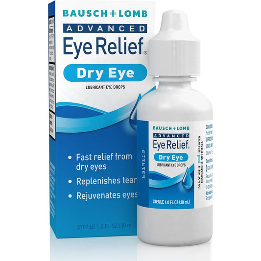 Bausch + Lomb Advanced Eye Relief Lubricant Eye Drops 3 pack front view