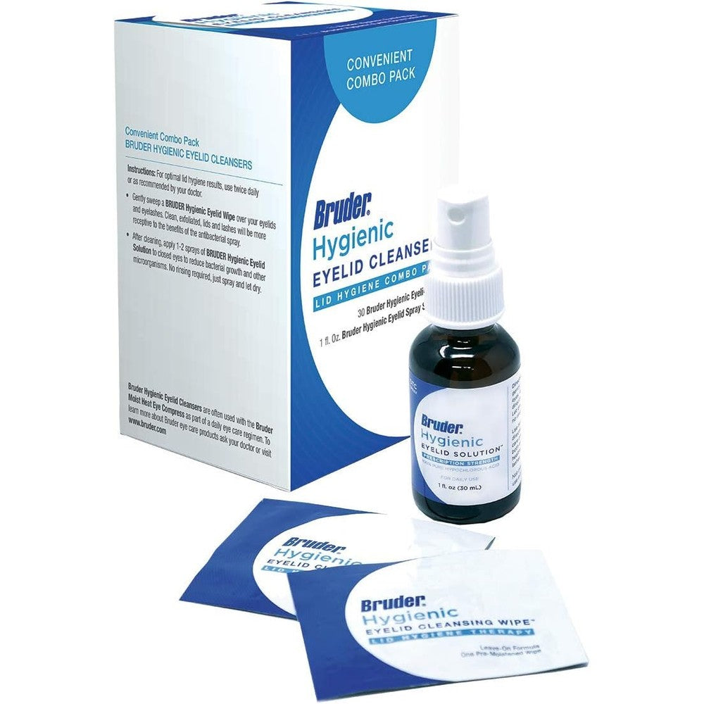 Bruder Hygienic Eyelid Cleansers Value Pack front view eye care kit