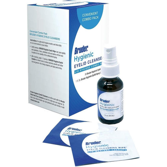 Bruder Hygienic Eyelid Cleansers Value Pack front view eye care kit