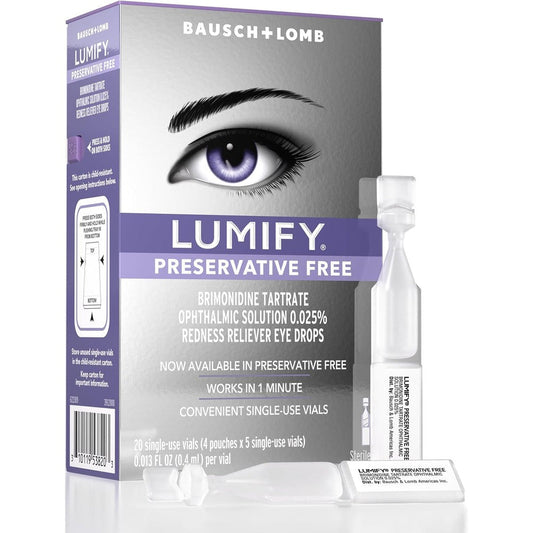 LUMIFY Preservative Free Eye Drops front view for redness relief
