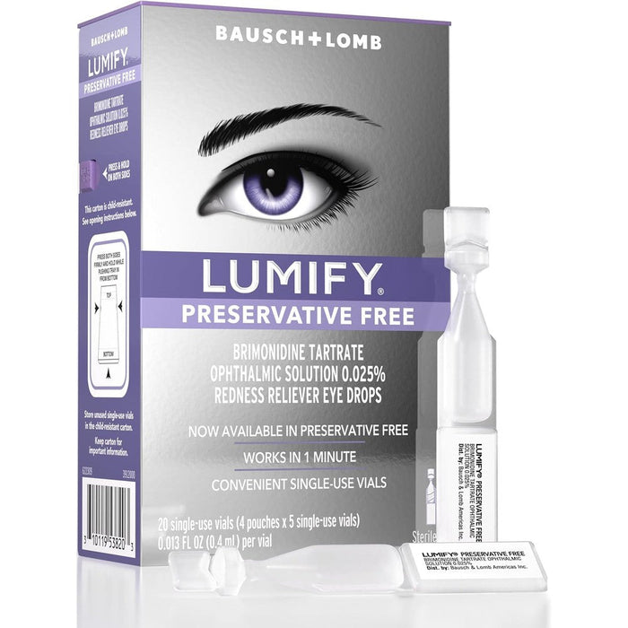 LUMIFY Preservative Free Eye Drops front view for redness relief