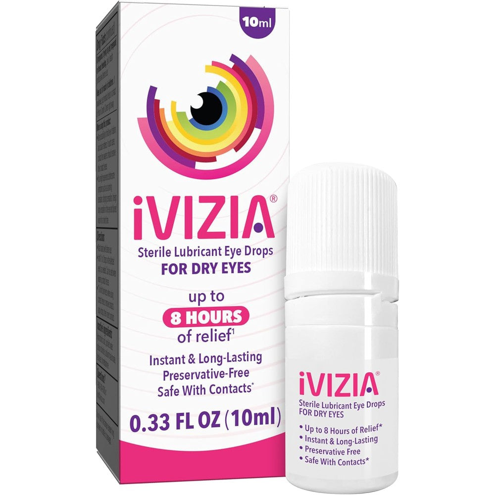 IVIZIA Sterile Lubricant Eye Drops front view for dry eye relief