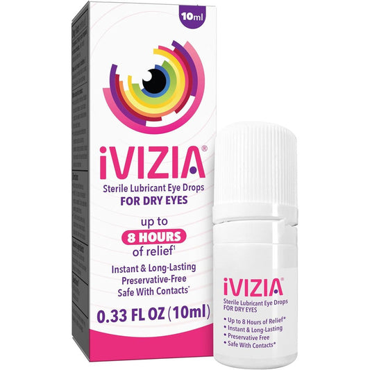 IVIZIA Sterile Lubricant Eye Drops front view for dry eye relief