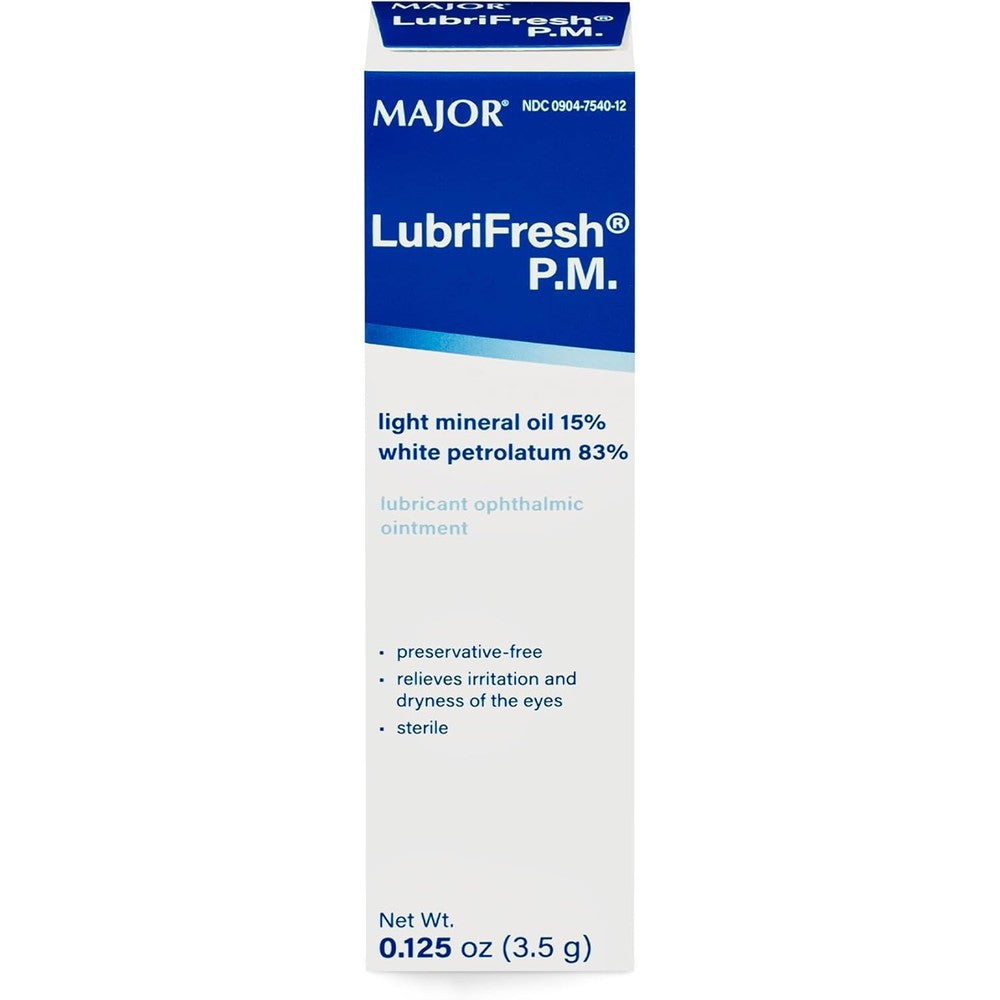 MAJOR Lubrifresh P.M. Sterile Ophthalmic Ointment front view packaging
