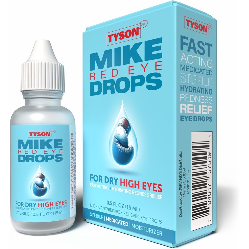 Tyson 2.0 Mike Red Eye Drops front view for redness relief.