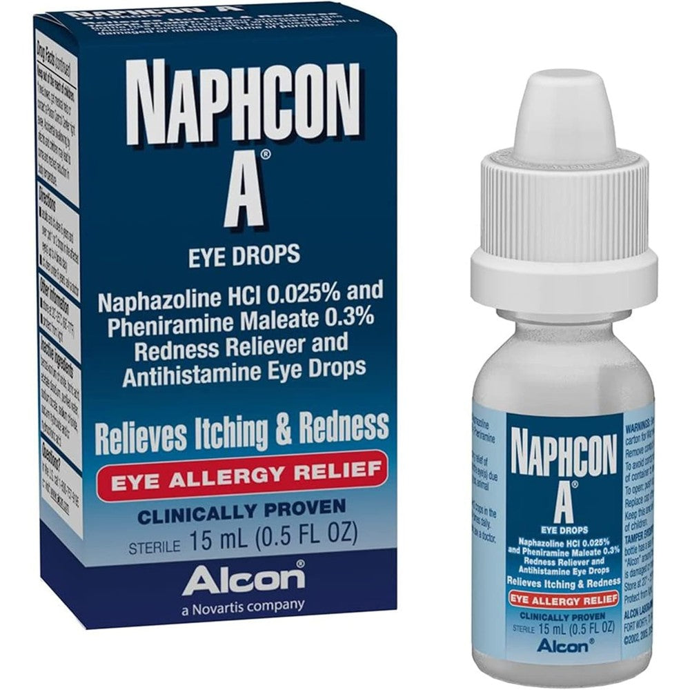 Naphcon-A Allergy Eye Relief sterile bottle front view for itching relief