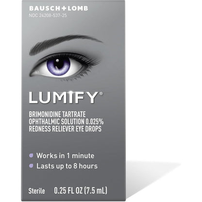 Bausch + Lomb Lumify Redness Reliever Eye Drops front view for whiter eyes
