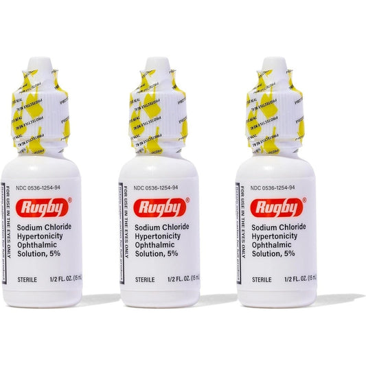 Rugby Laboratories Sodium Chloride 5% Ophthalmic Solution front view packaging