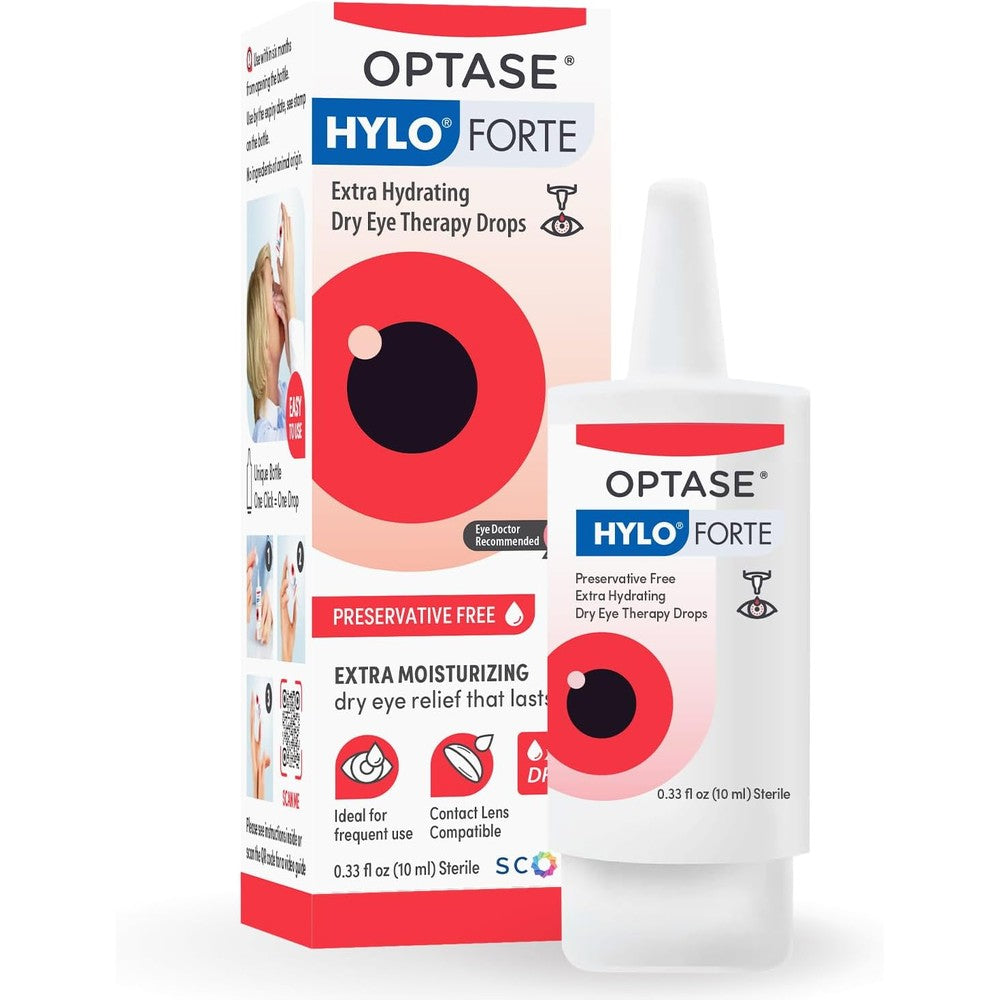 Optase HYLO Forte Dry Eye Drops front view authentic USA import