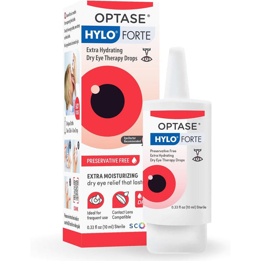 Optase HYLO Forte Dry Eye Drops front view authentic USA import