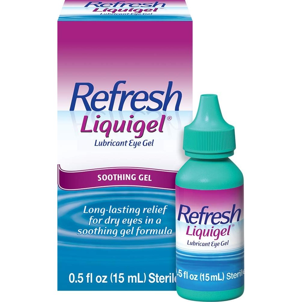 Refresh Liquigel Lubricant Eye Gel 0.5 fluid ounce front view for dry eye relief