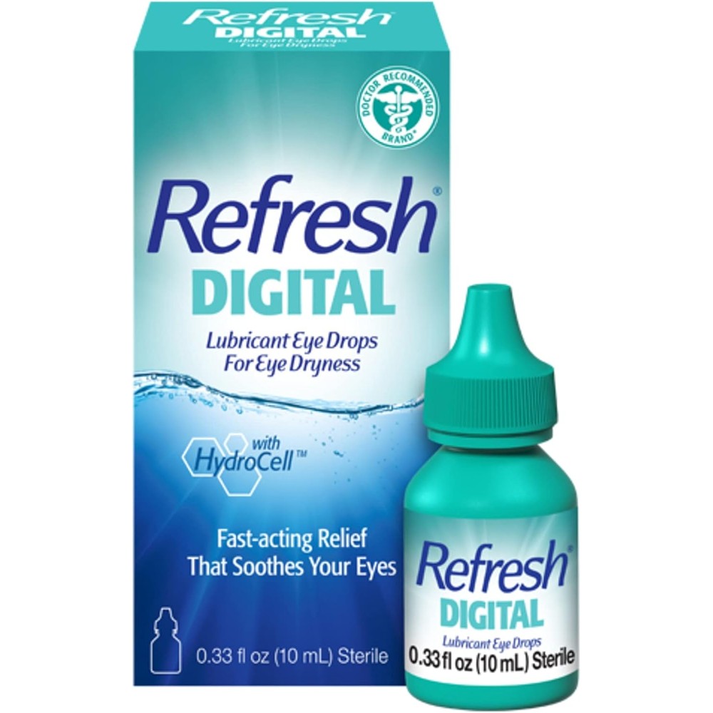 Refresh Digital Lubricant Eye Drops front view for digital eye strain relief.