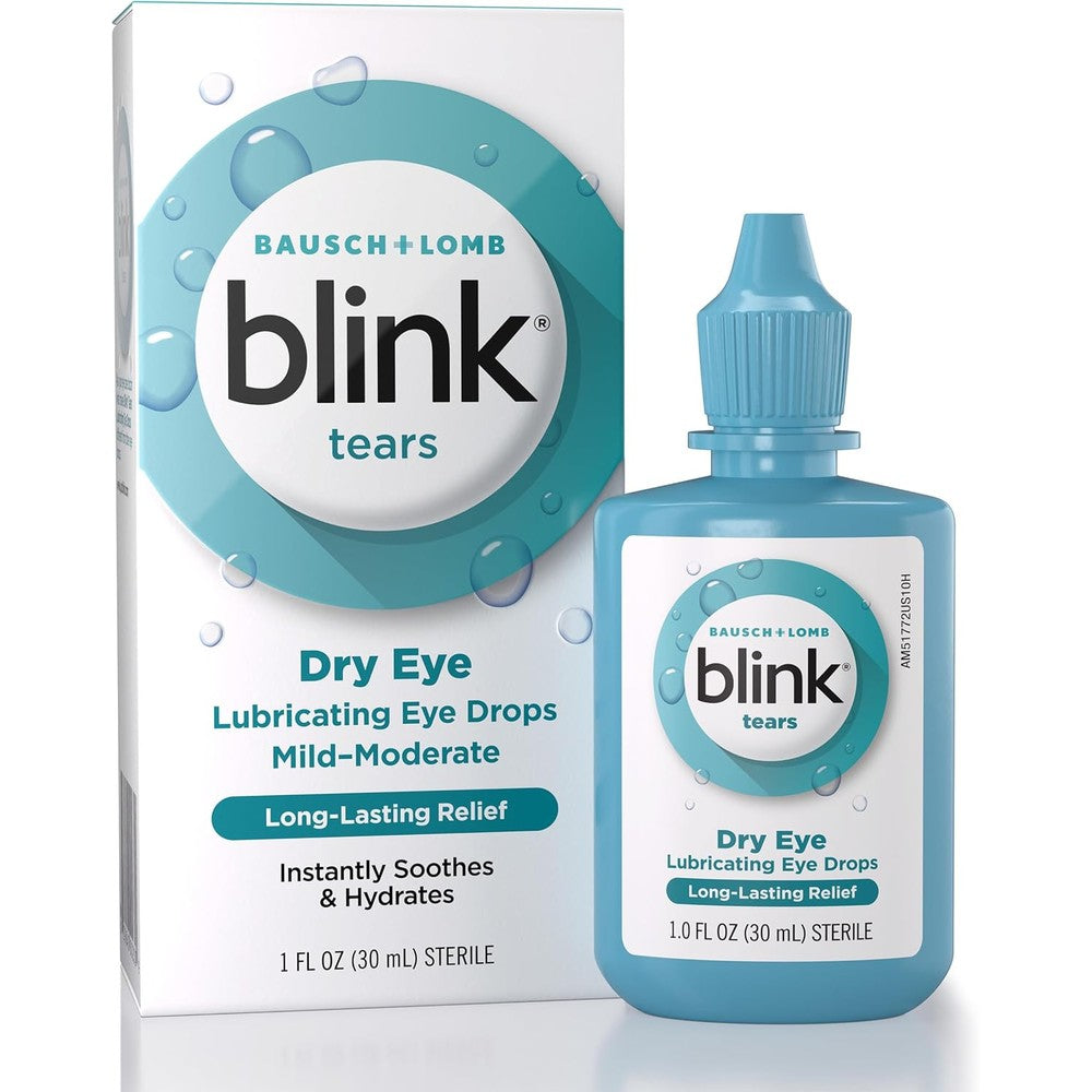 Blink Tears Lubricating Eye Drops front view for dry eye relief.