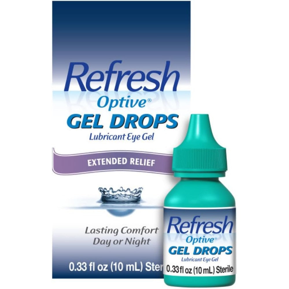 Refresh Optive Gel Drops Lubricant Eye Gel front view for dry eye relief