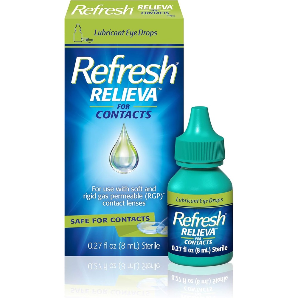 Refresh Relieva for Contacts Lubricant Eye Drops front view bottle