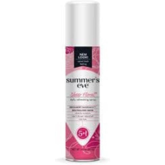 Summer's Eve Freshening Spray Sheer Floral front view feminine deodorant