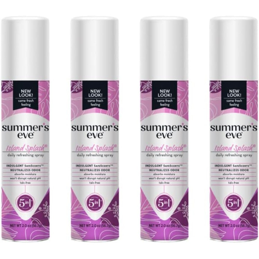 Summer's Eve Island Splash Freshening Spray front view 4 pack imported feminine care