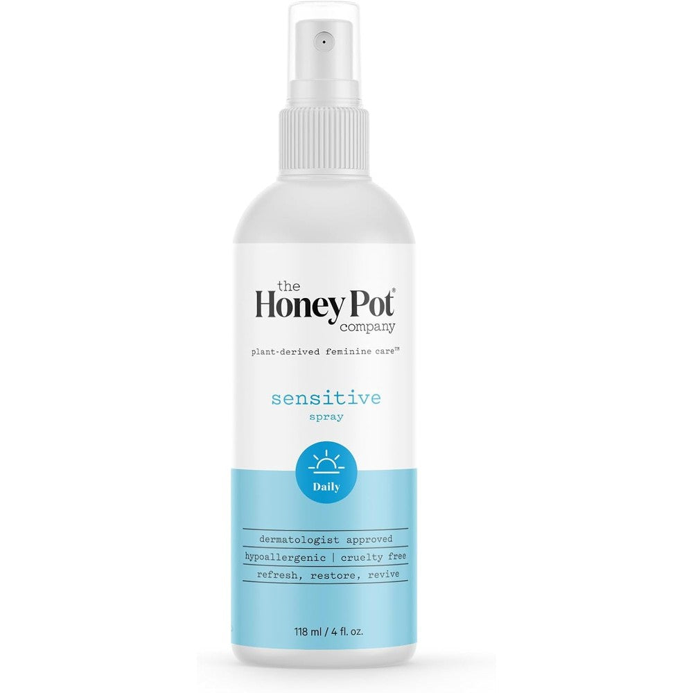 The Honey Pot Company Refreshing and Restorative Sensitive Spray front view for feminine hygiene