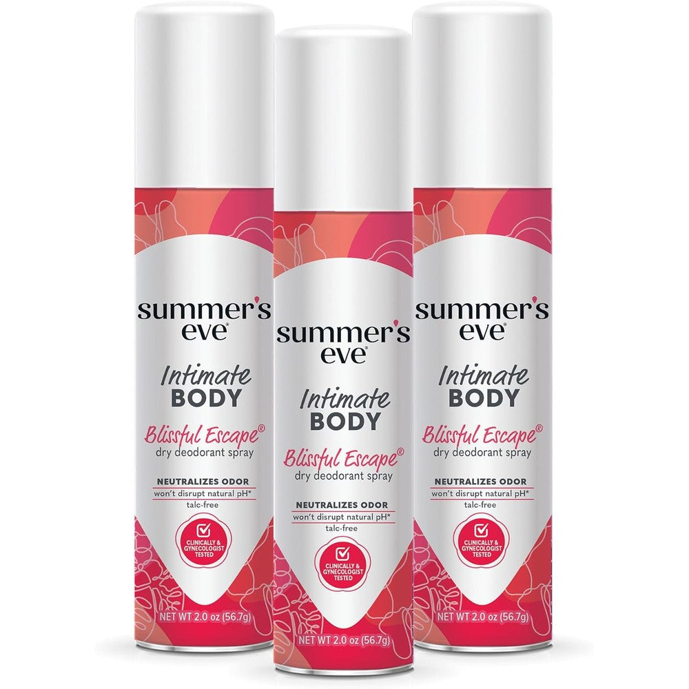 Summer's Eve Blissful Escape Feminine Spray 3 Pack front view daily freshness