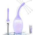 Dhgate enema bulb kit front view showing purple silicone bulb and flexible nozzle.