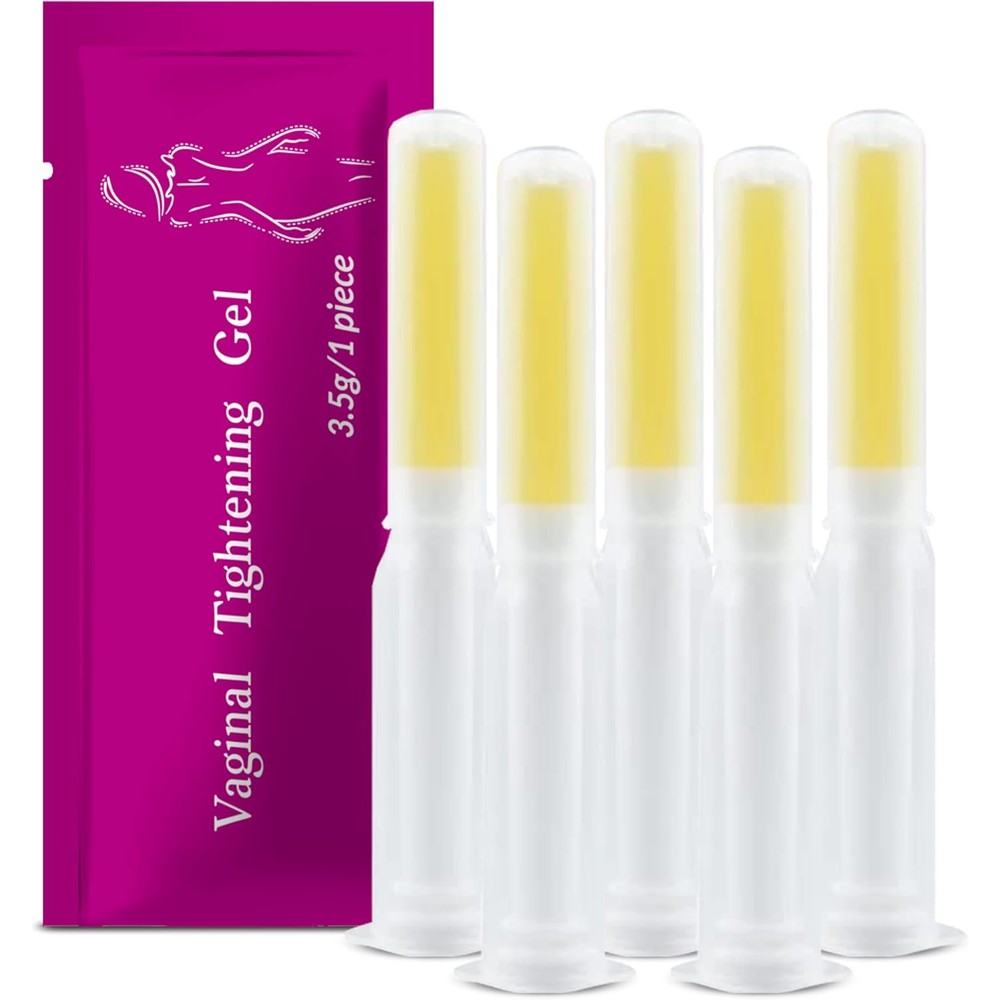 Irvy Premium Vaginal Tightening Gel pack of 5 front view for feminine rejuvenation.