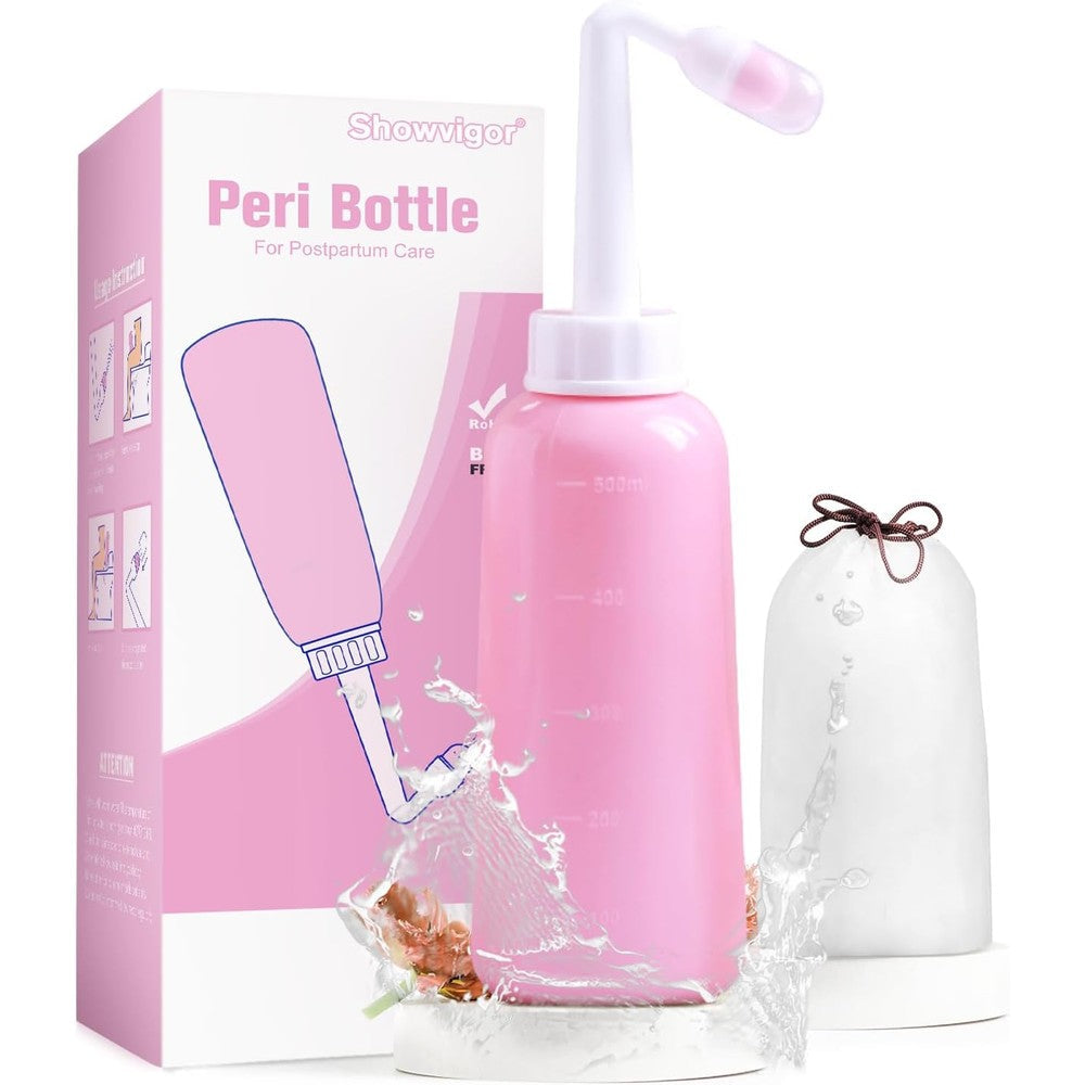 Showvigor Premium Peri Bottle front view for postpartum perineal cleansing.