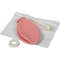 Flents Reusable Douche Kit front view of pink rubber bag and nozzle
