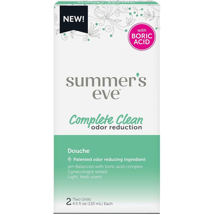 Summer's Eve Complete Clean Odor Reduction Douche front view 2 pack bottle