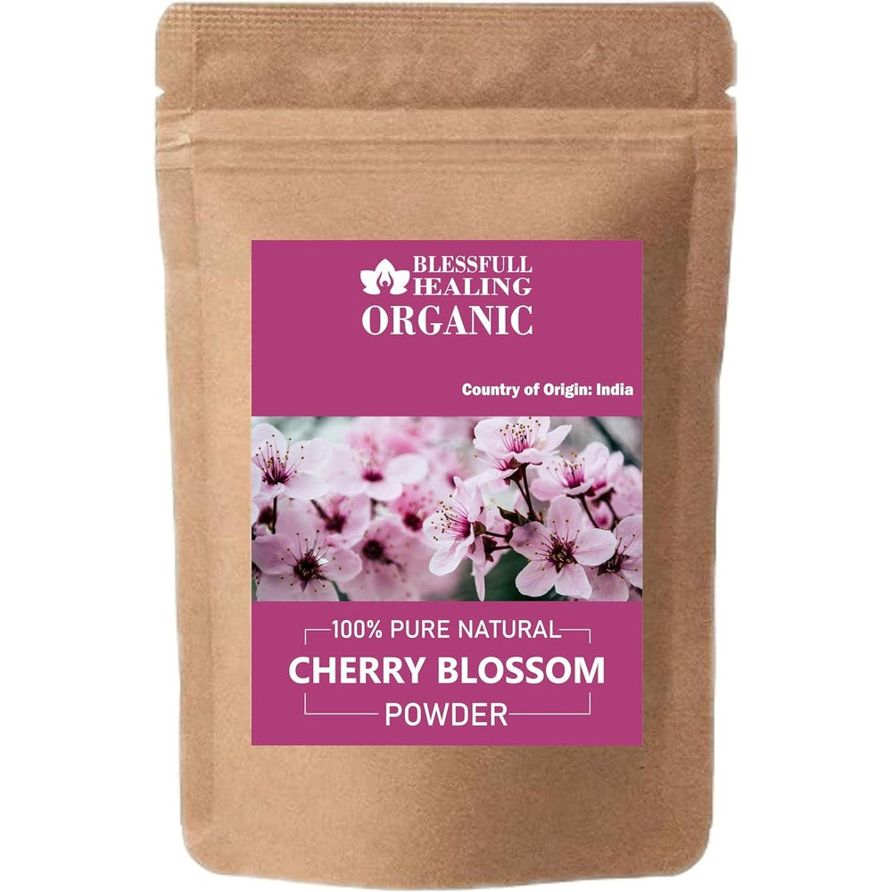 Blessfull Healing Organic Cherry Blossom Powder front view for skincare and cooking