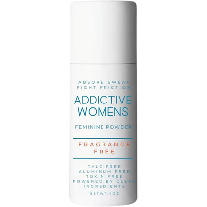 Addictive Cosmetics Women's Feminine Powder front view sweat absorbing hygiene.